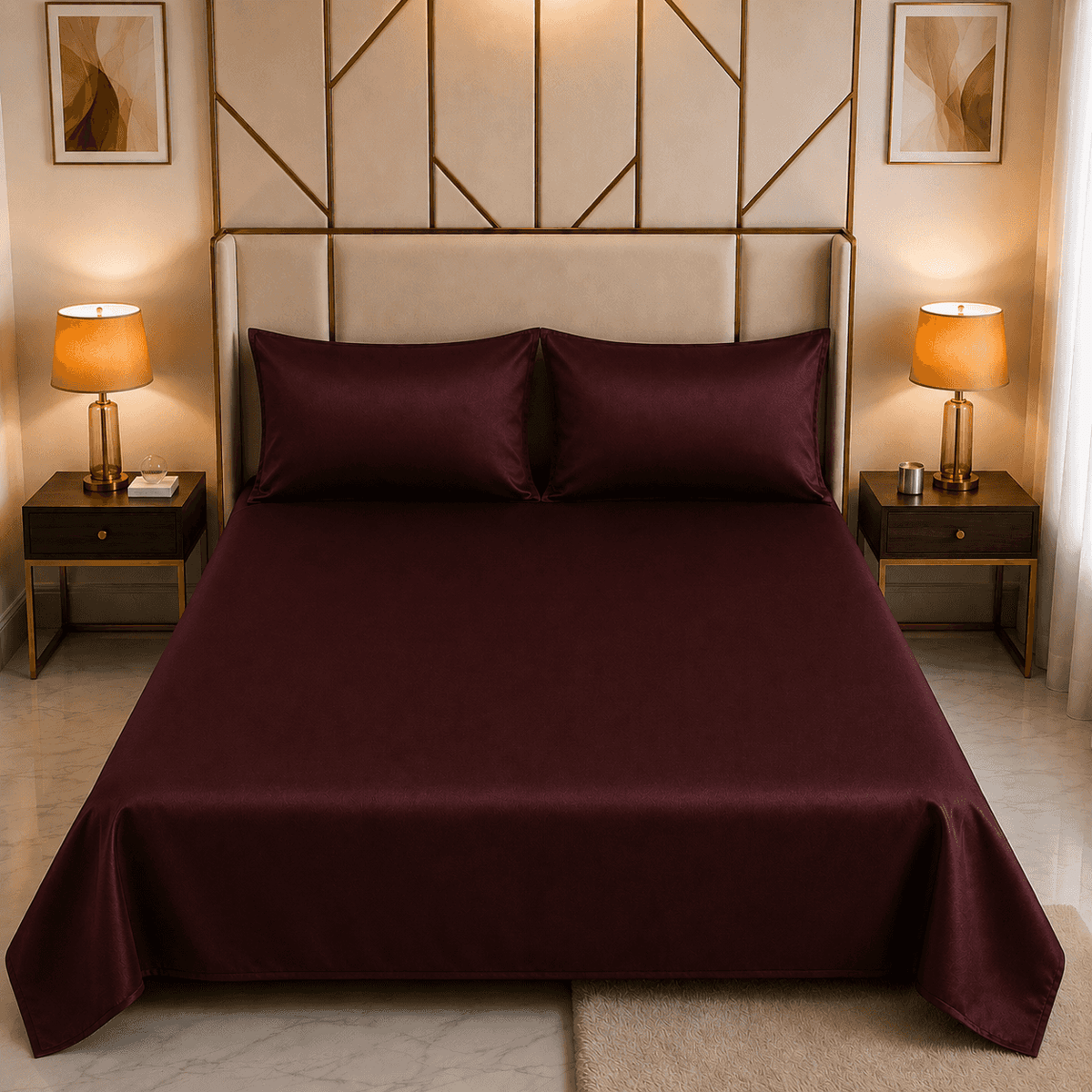 King Satin Bedsheet Set TC-200