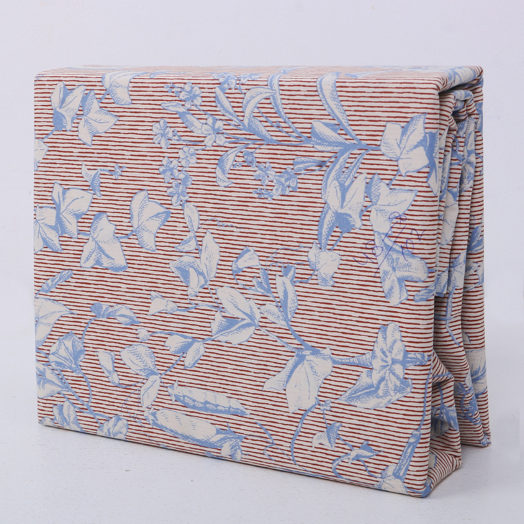 Double Cotton Printed Bedsheet Set TC-150 - The Knotco -