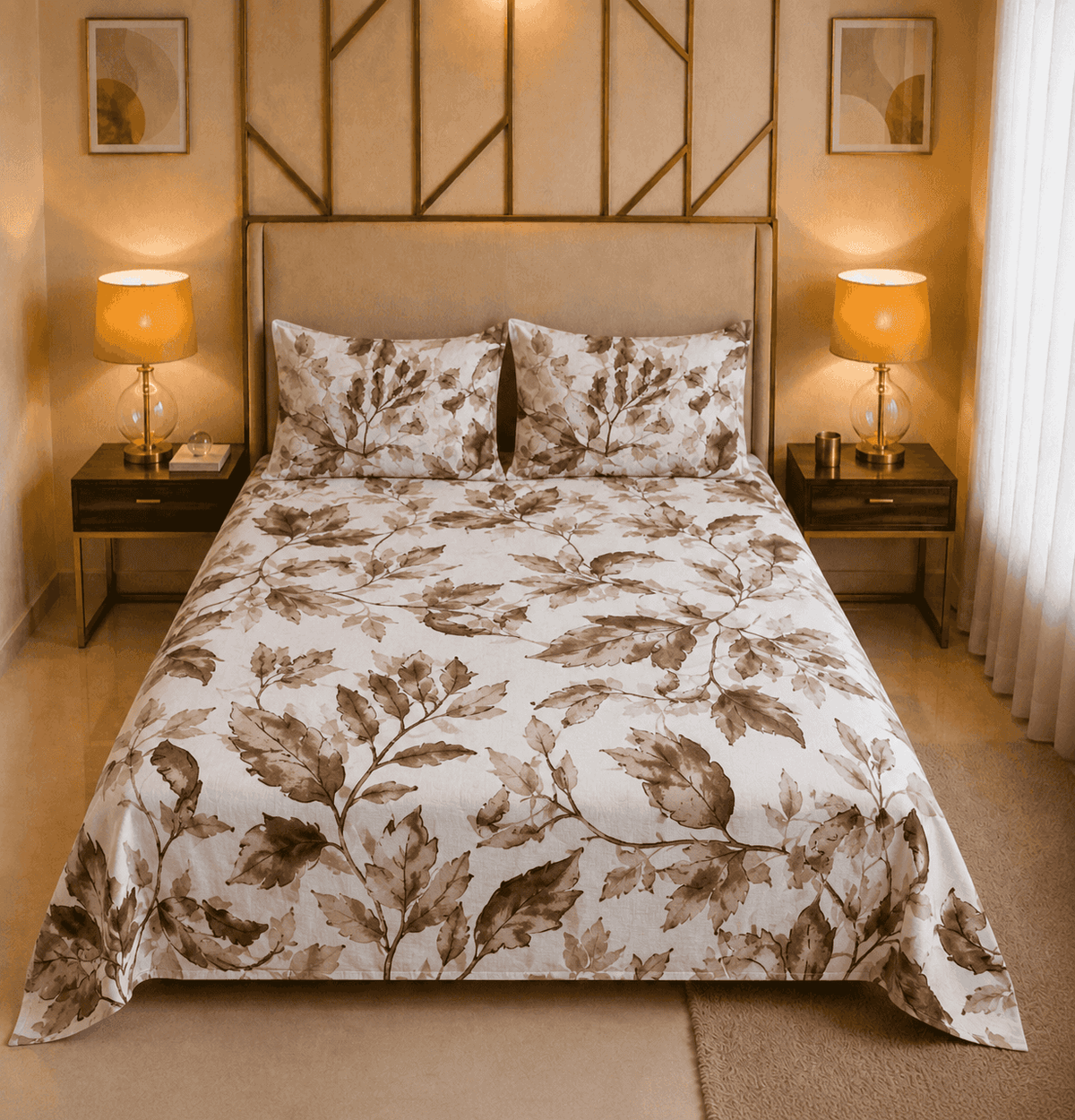 Knotco Printed Cotton Rich Bedsheet Set TC-150