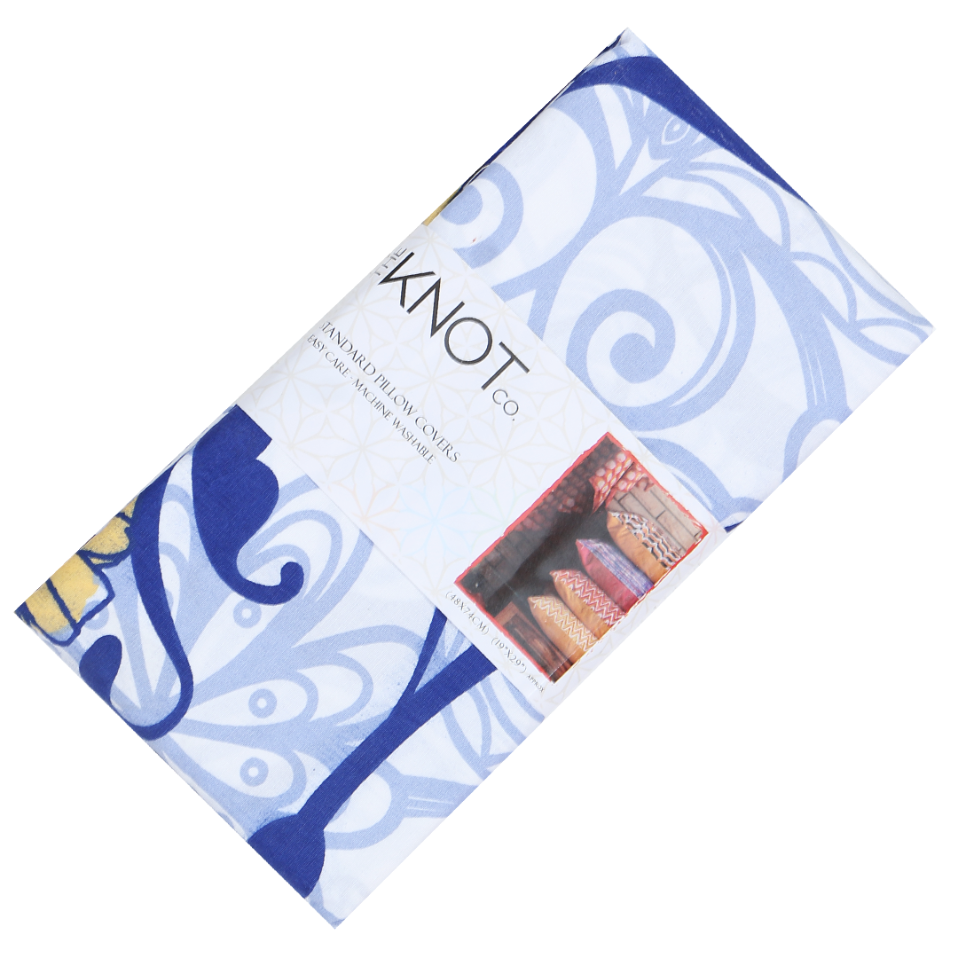Cotton Printed Pillow Cover - The Knotco -