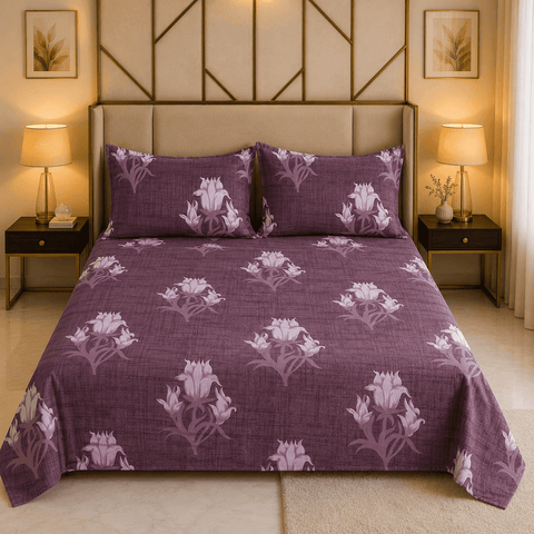 Knotco Printed Cotton Rich Bedsheet Set TC-150