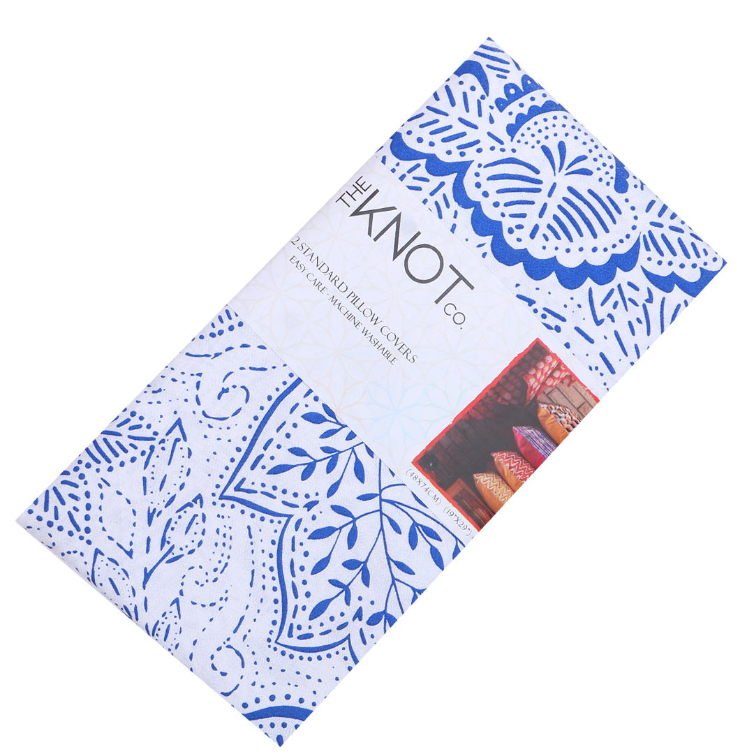 Cotton Printed Pillow Cover - The Knotco -