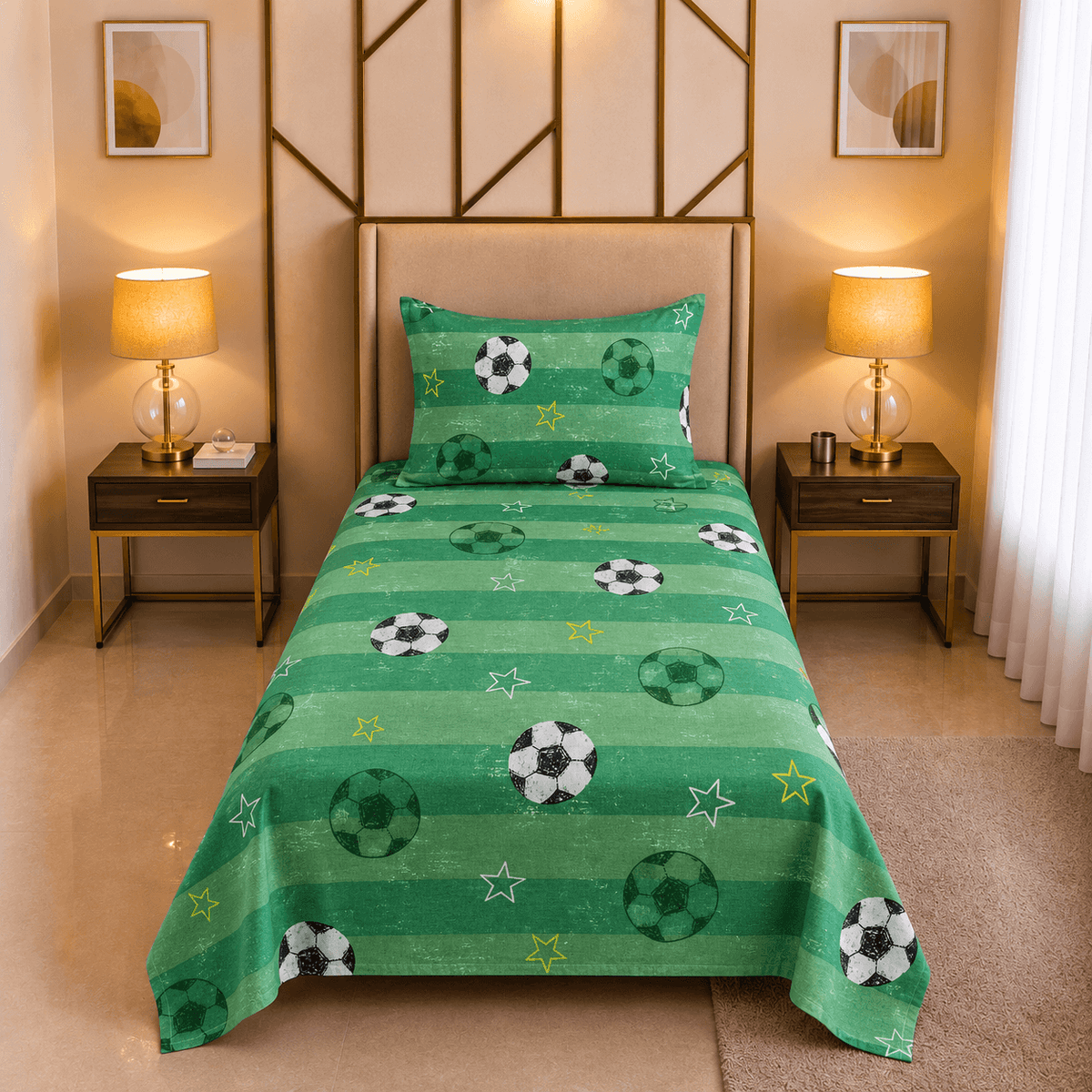 Kids Printed Cotton Rich Bedsheet Set TC-150 (Single)
