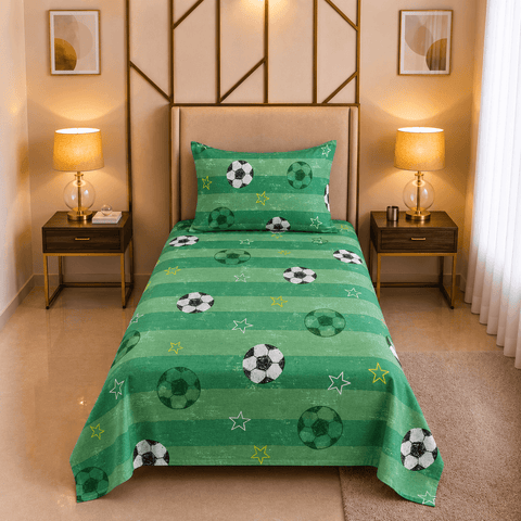 Kids Printed Cotton Rich Bedsheet Set TC-150 (Single)