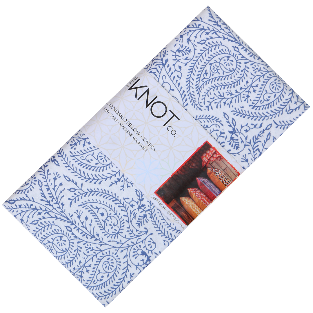 Cotton Printed Pillow Cover - The Knotco -