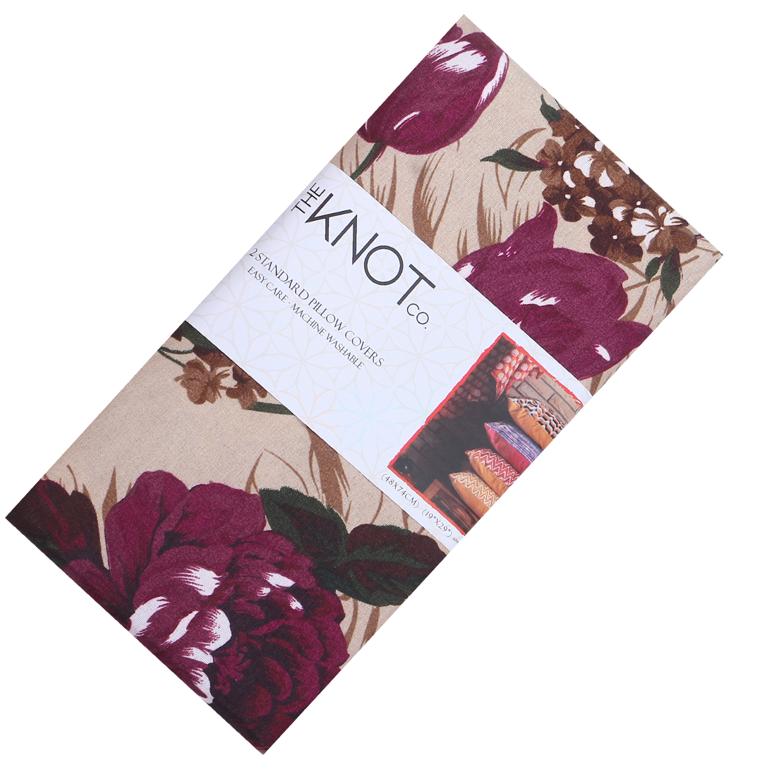 Cotton Printed Pillow Cover - The Knotco -