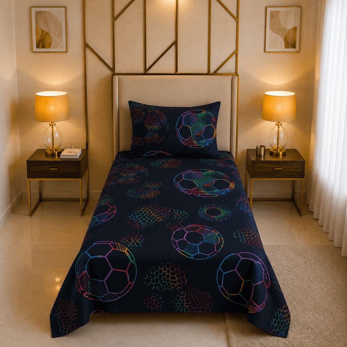Knotco Printed Cotton Rich Bedsheet Set TC-150
