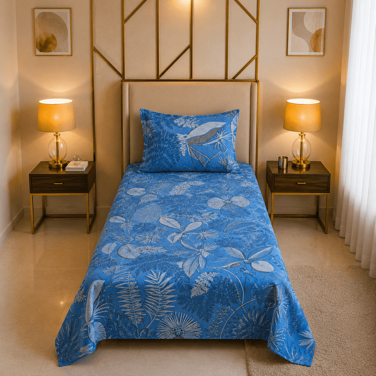 Knotco Printed Cotton Rich Bedsheet Set TC-150