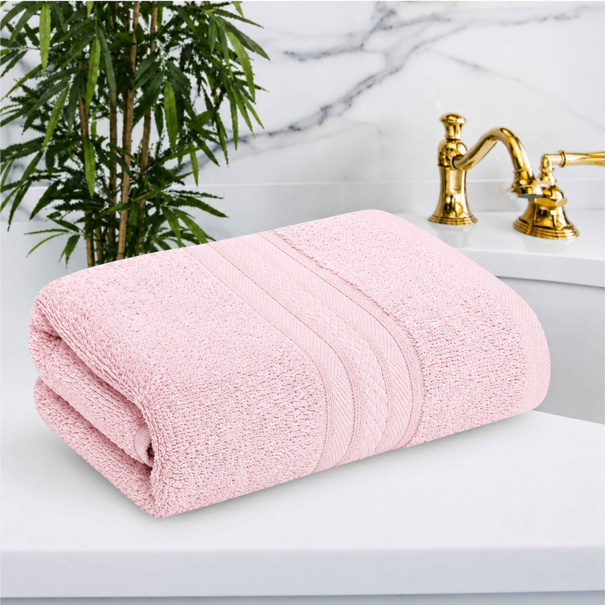 Knotco Premium Bath Towel (Light Pink)