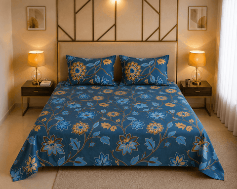 Knotco Printed Cotton Rich Bedsheet Set TC-150